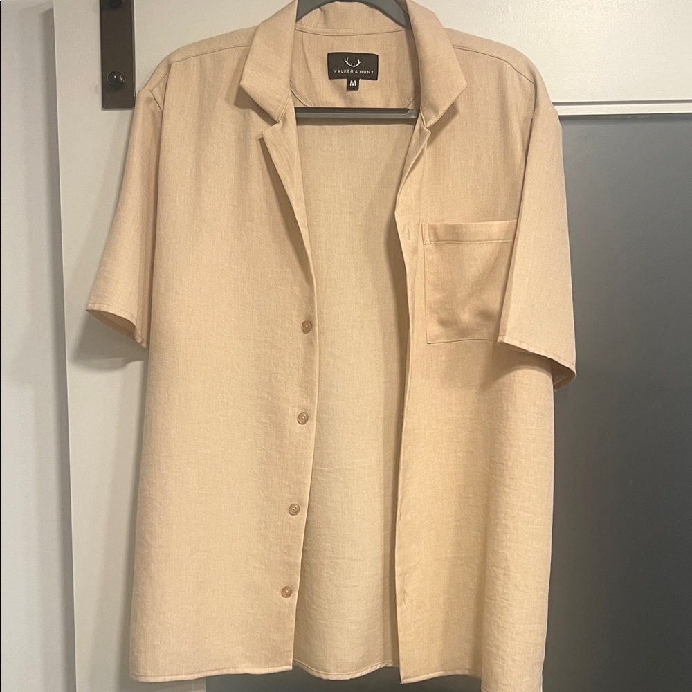 Walker & Hunt Beige Button-Up Shirt